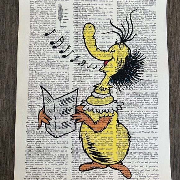 Dr. Seuss Themed Dictionary Art Prints - Set of 6 - Picture 2 of 7
